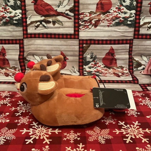 Rudolph the red nose, reindeer slippers - Picture 2 of 2
